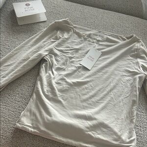 Pink Rose Women's Elegant Cream Blouse